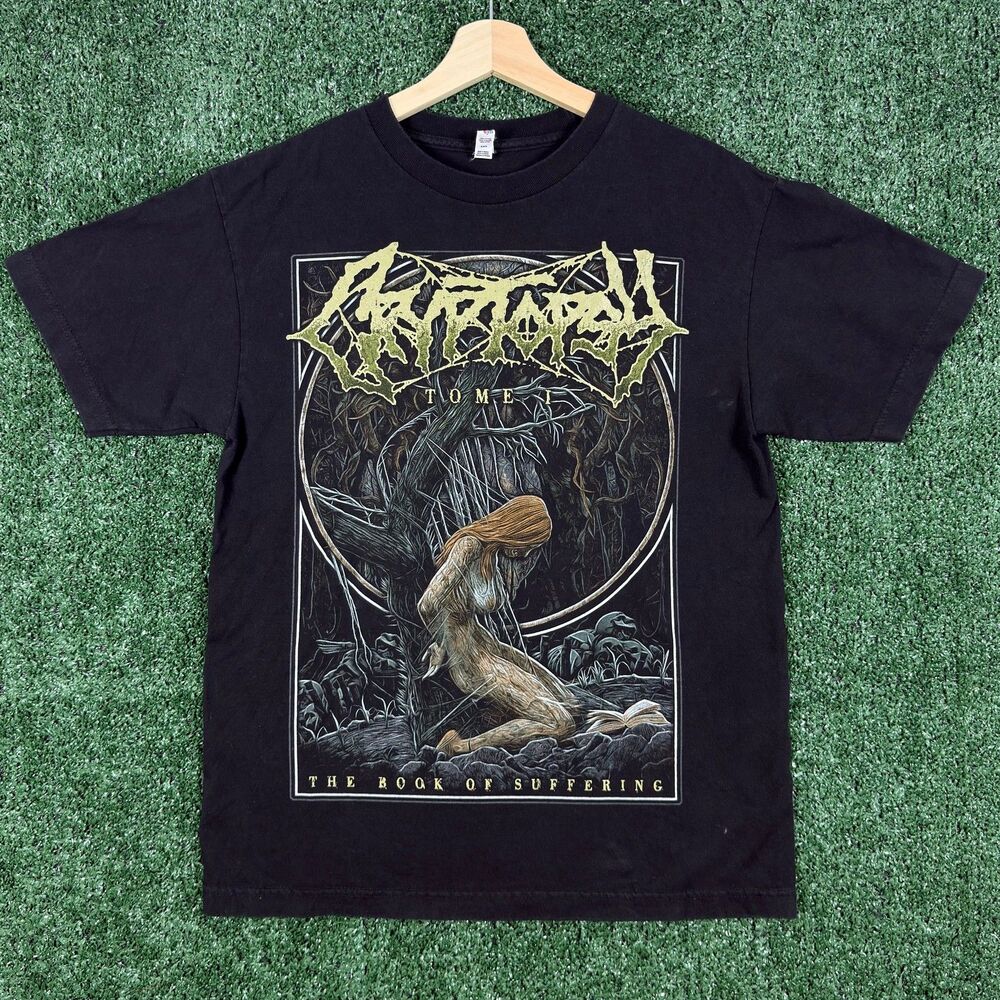 Cryptopsy The Book Of Suffering 2016 Tour T-Shirt Mens Size M Metal Band Tee Y2K